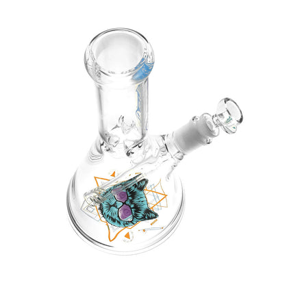 Pulsar Bottoms Up Sacred Cat Geometry Water Pipe - 10"/14mm F