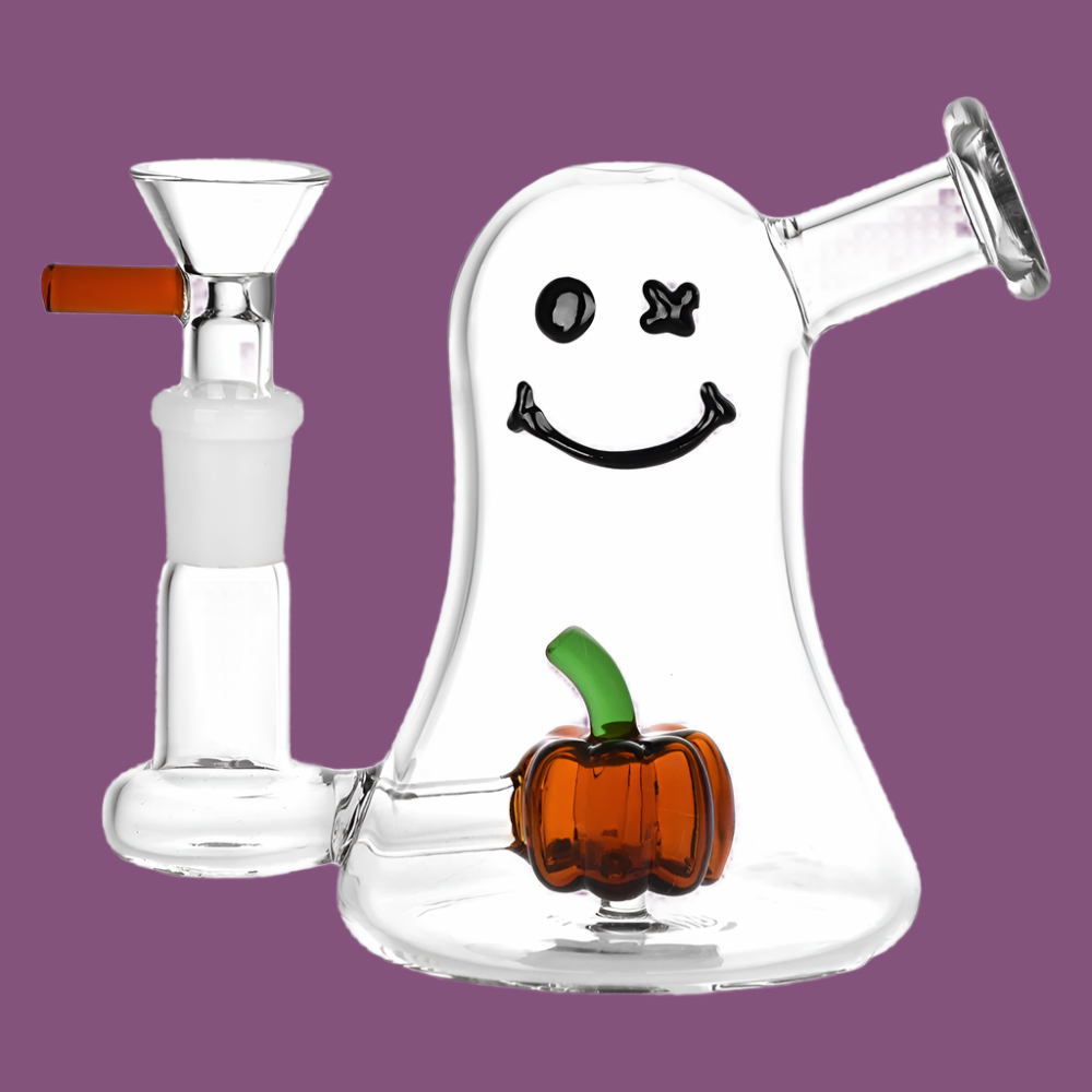 Li'l Ghostly Glass Water Pipe - 4.5 / 14mm F