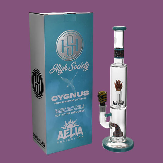 High Society | Cygnus Premium Wig Wag Waterpipe (Turquoise)