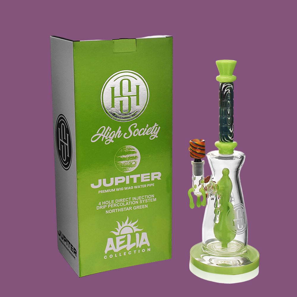 High Society | Jupiter Premium Wig Wag Waterpipe (Slime Green)