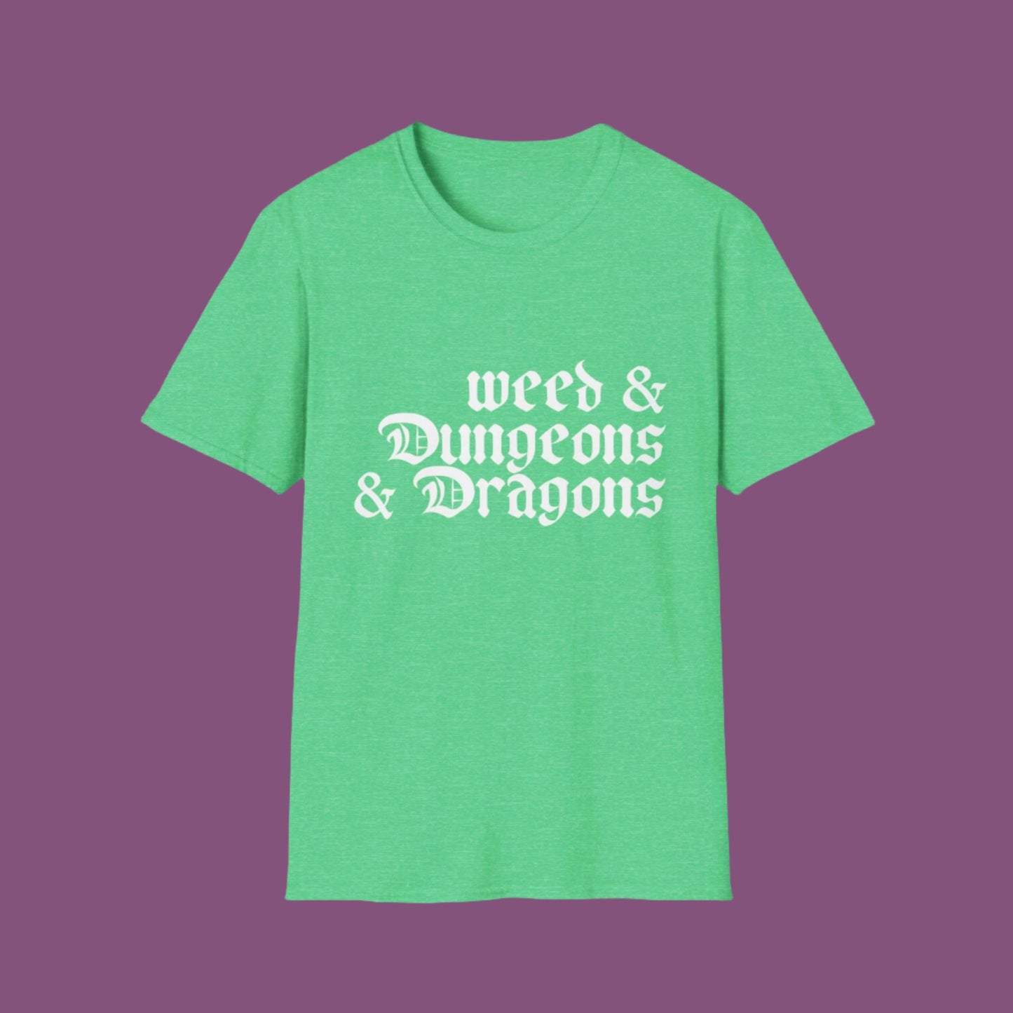 Weed & Dungeons & Dragons Unisex Softstyle T-Shirt