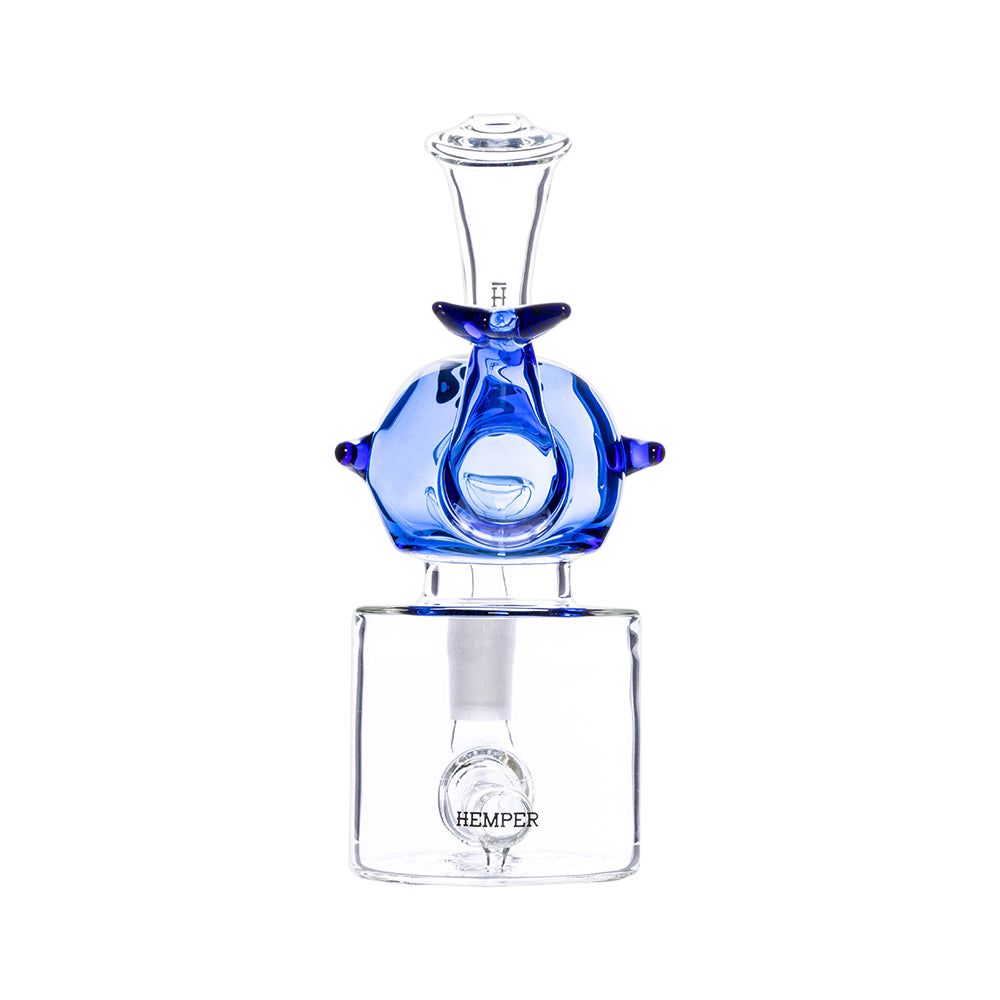 Hemper Blue Whale Glass Water Pipe - 6.25" / 14mm F