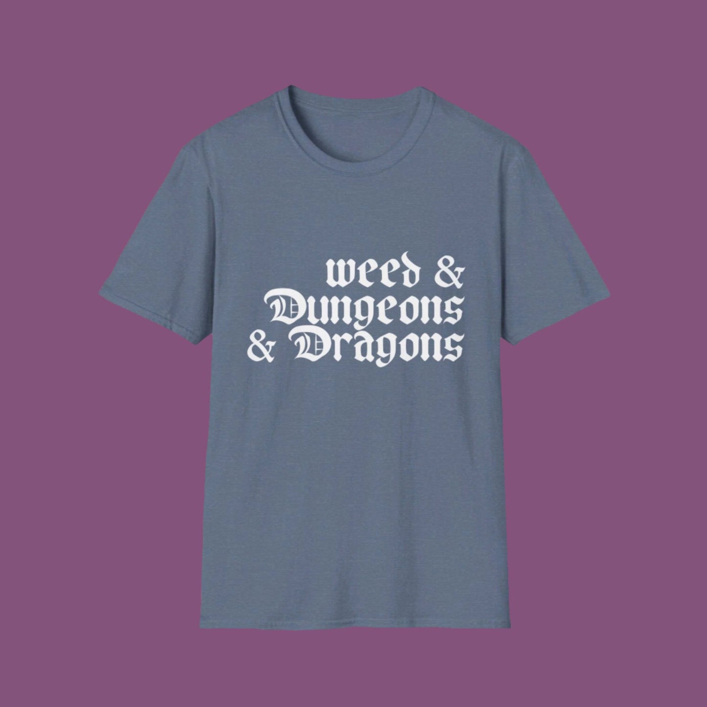 Weed & Dungeons & Dragons Unisex Softstyle T-Shirt