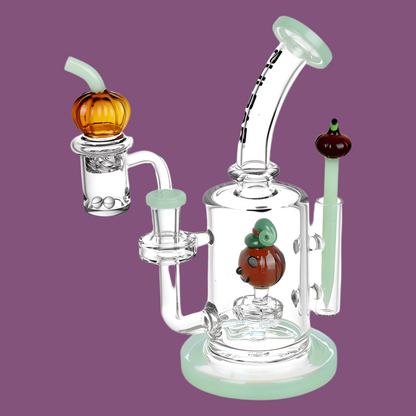 Pulsar Pumpkin Patch Glass Dab Rig Set - 8" / 14mm F