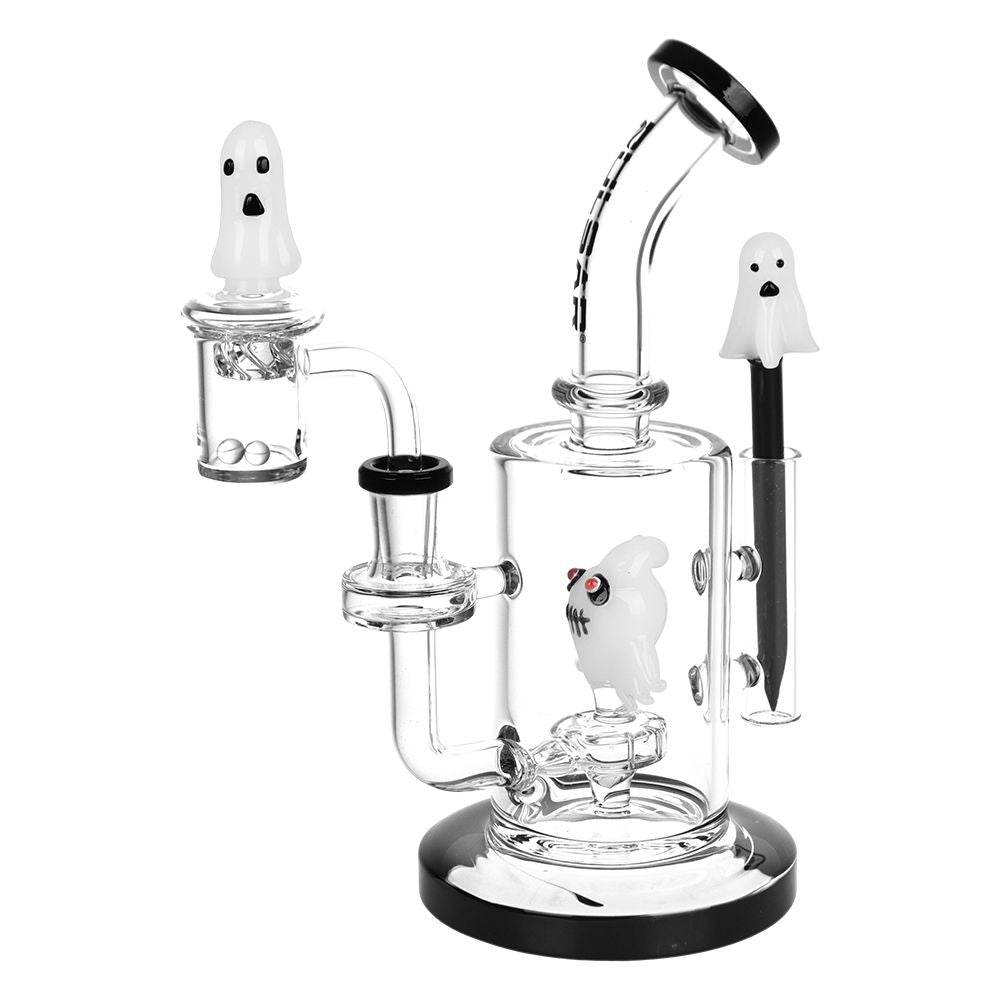 Pulsar Haunted Ghosts Glass Dab Rig Set - 8" / 14mm F