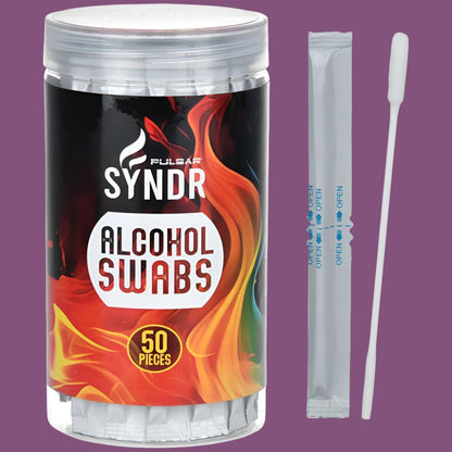 50CT TUB - Pulsar SYNDR Alcohol Cotton Cleaning Swabs