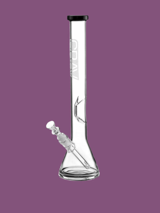 GRAV® Large, Black Accent Beaker Base Water Pipe