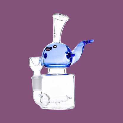 Hemper Blue Whale Glass Water Pipe - 6.25" / 14mm F