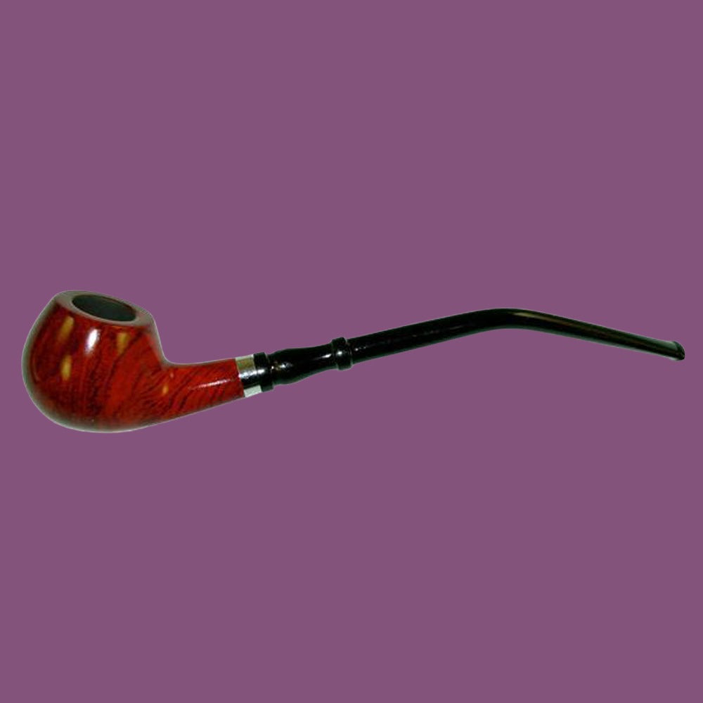 Pulsar Shire Pipes Churchwarden Cherry Wood Tobacco Pipe w/Bent Stem | 7.5"