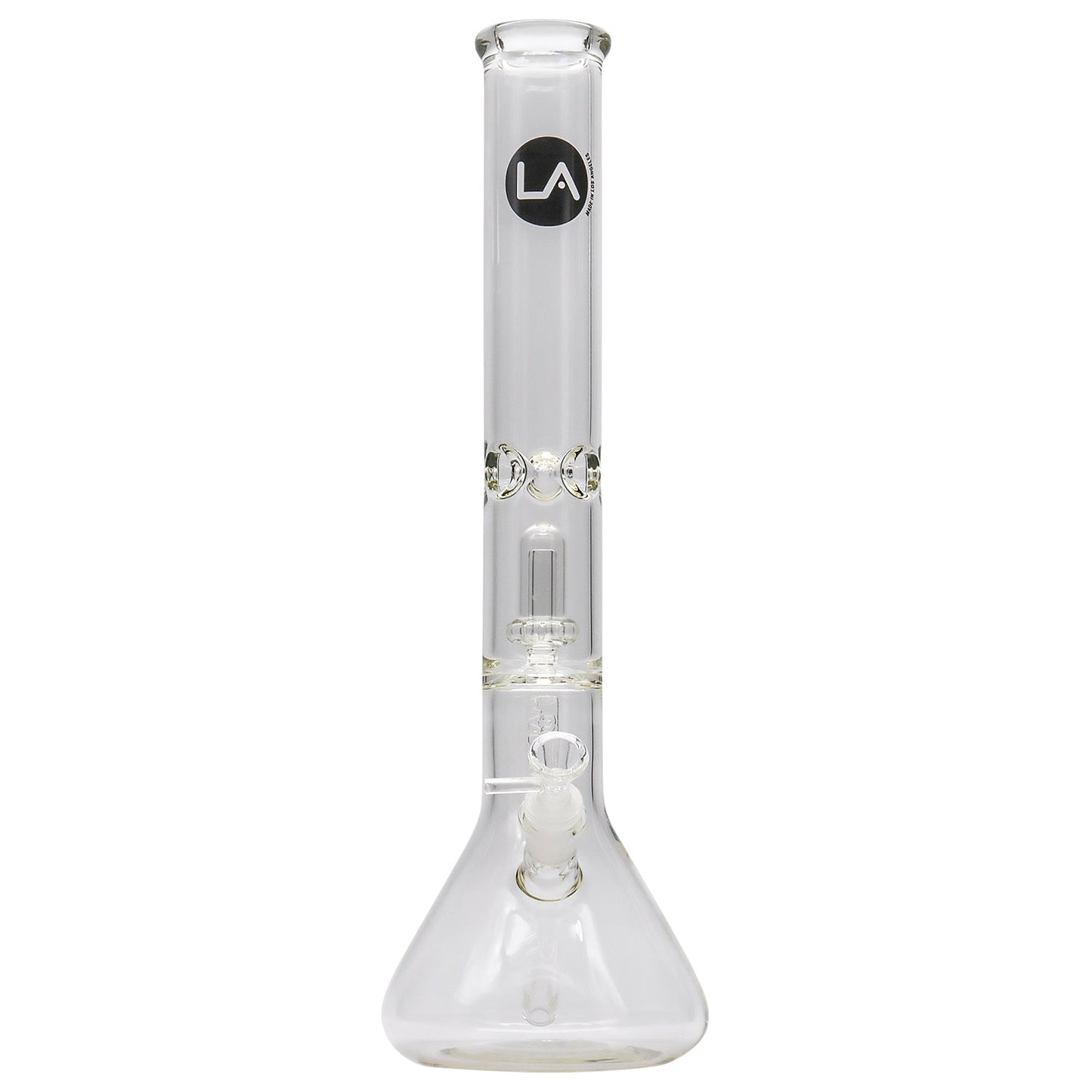 LA Pipes Thick Glass Beaker Showerhead Perc Bong