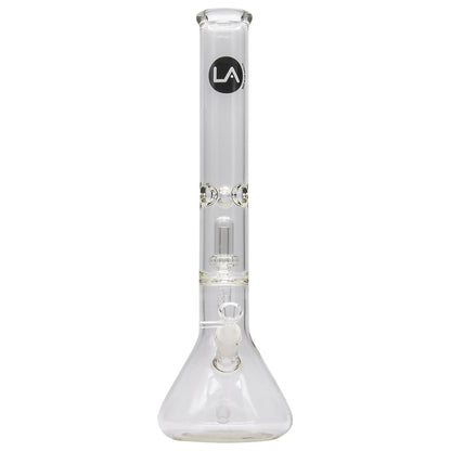 LA Pipes Thick Glass Beaker Showerhead Perc Bong