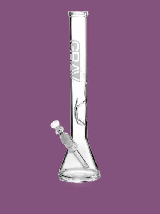 GRAV® Large, Clear Beaker Base Water Pipe