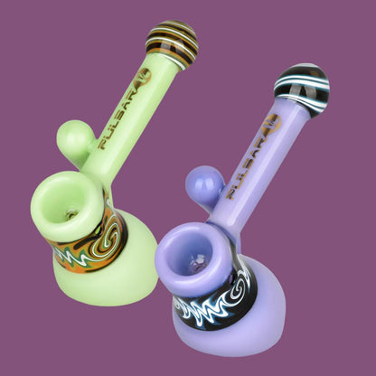 Pulsar Hypnotic Haze Bubbler Pipe - 4.5" / Colors Vary