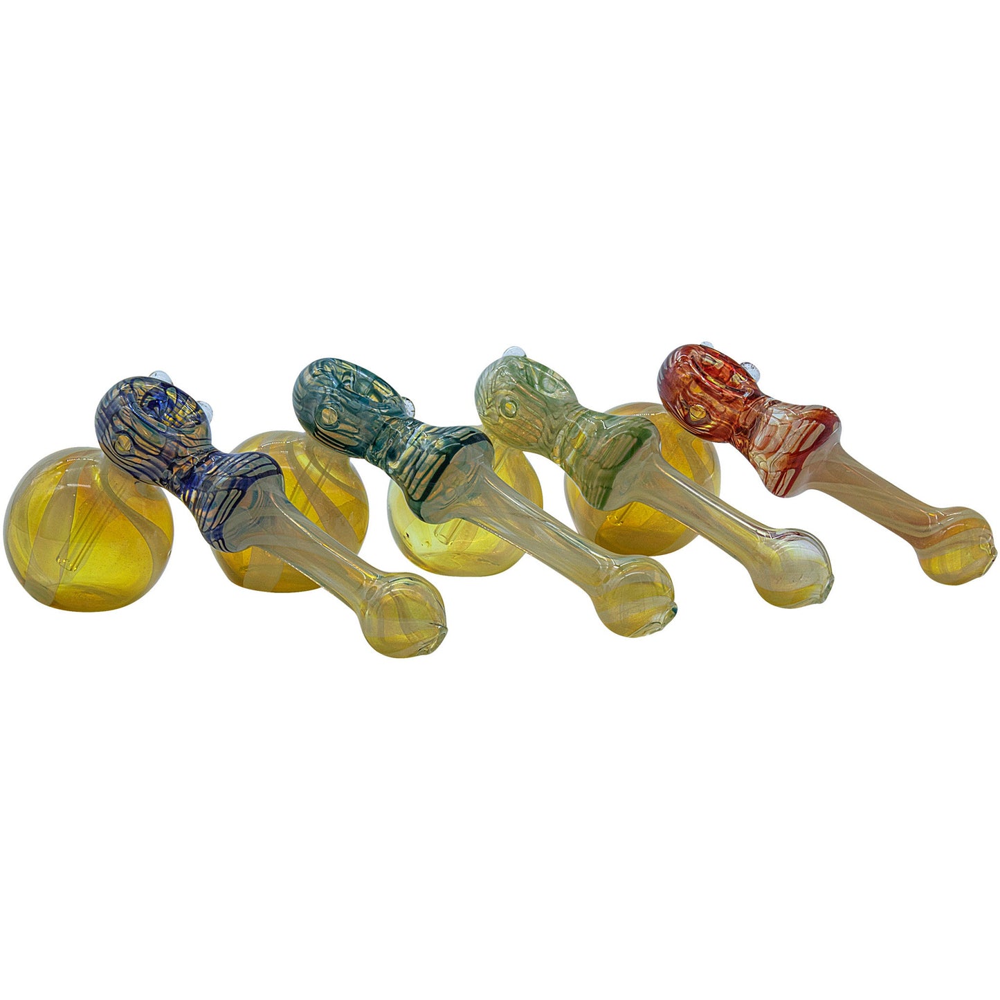 LA Pipes "Raked Hammer" Fumed Hammer Bubbler Pipe (Various Colors)