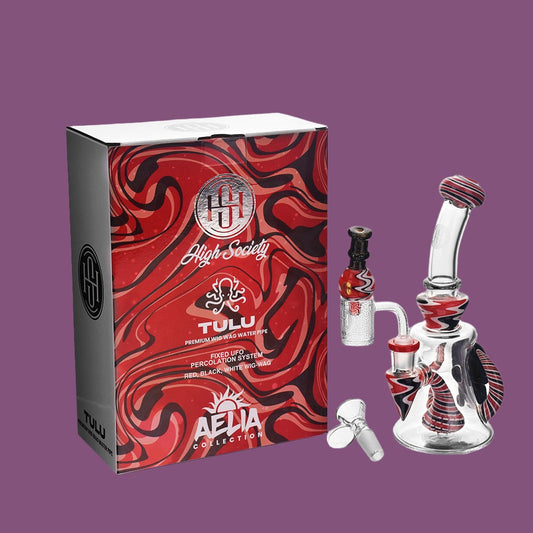 High Society - Tulu Premium Wig Wag Concentrate Rig (Red & Black)