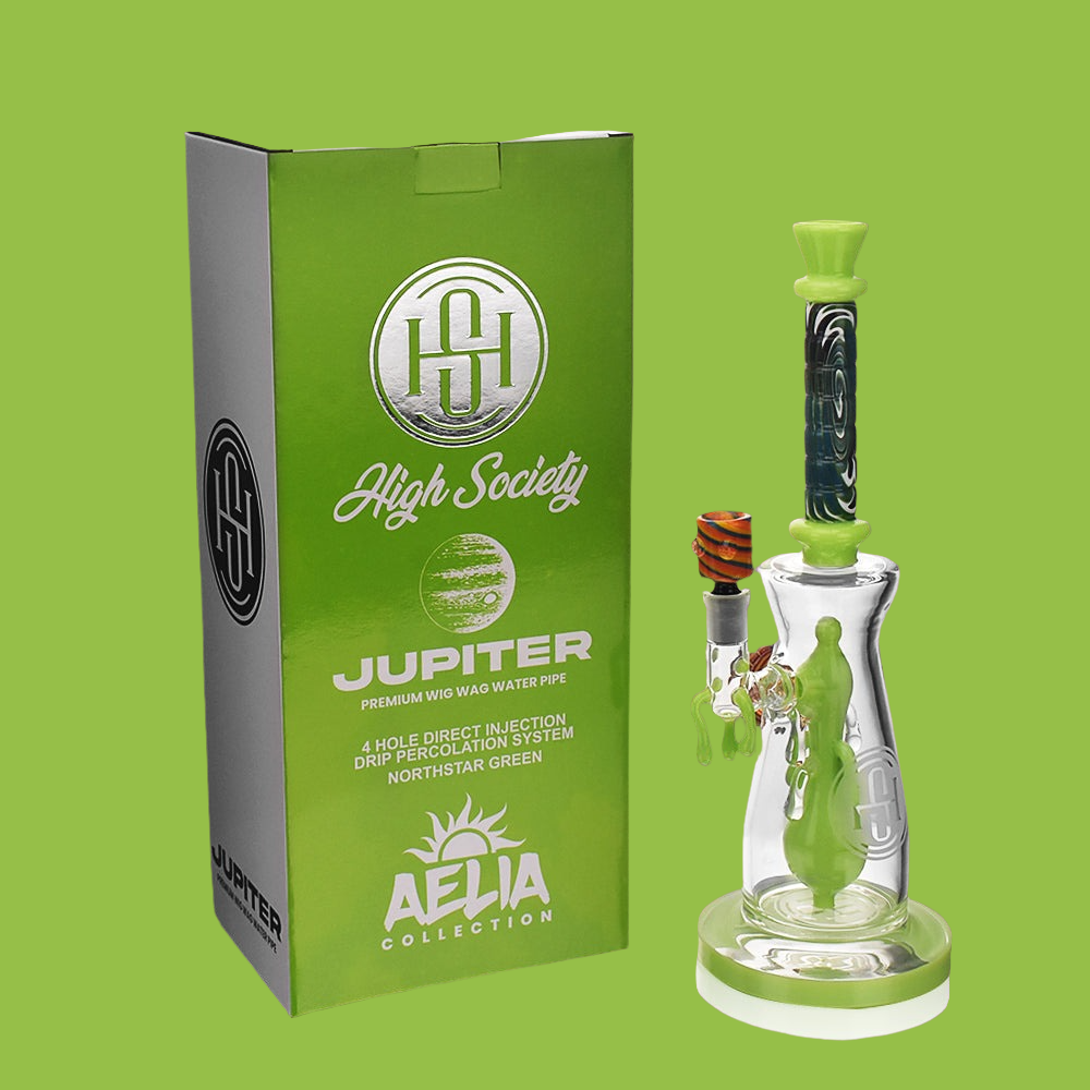 High Society | Jupiter Premium Wig Wag Waterpipe (Slime Green)