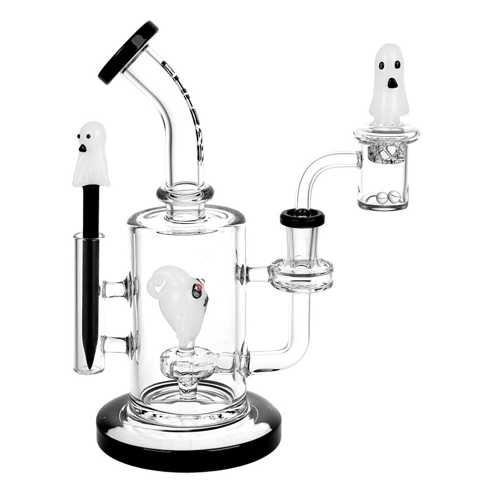 Pulsar Haunted Ghosts Glass Dab Rig Set - 8" / 14mm F