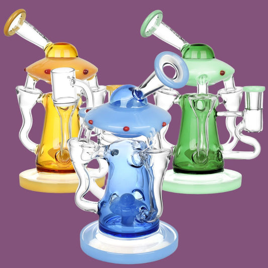 Pulsar Friendly Visitors Recycler Dab Rig - 7.5"/14mm F/Colors Vary