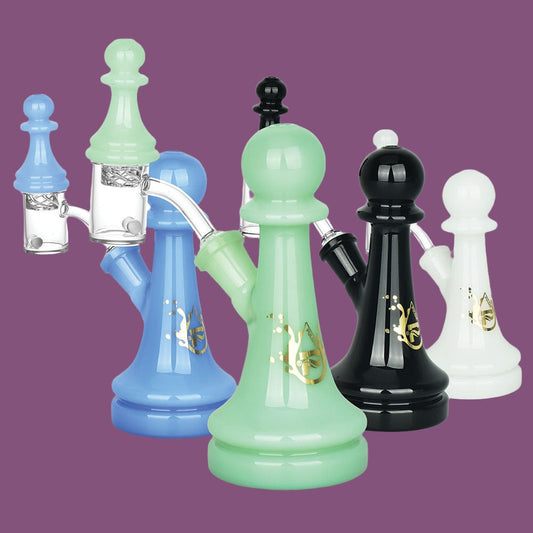 Pulsar Chess Pawn Dab Rig Set - 5.75"/14mm F / Colors Vary