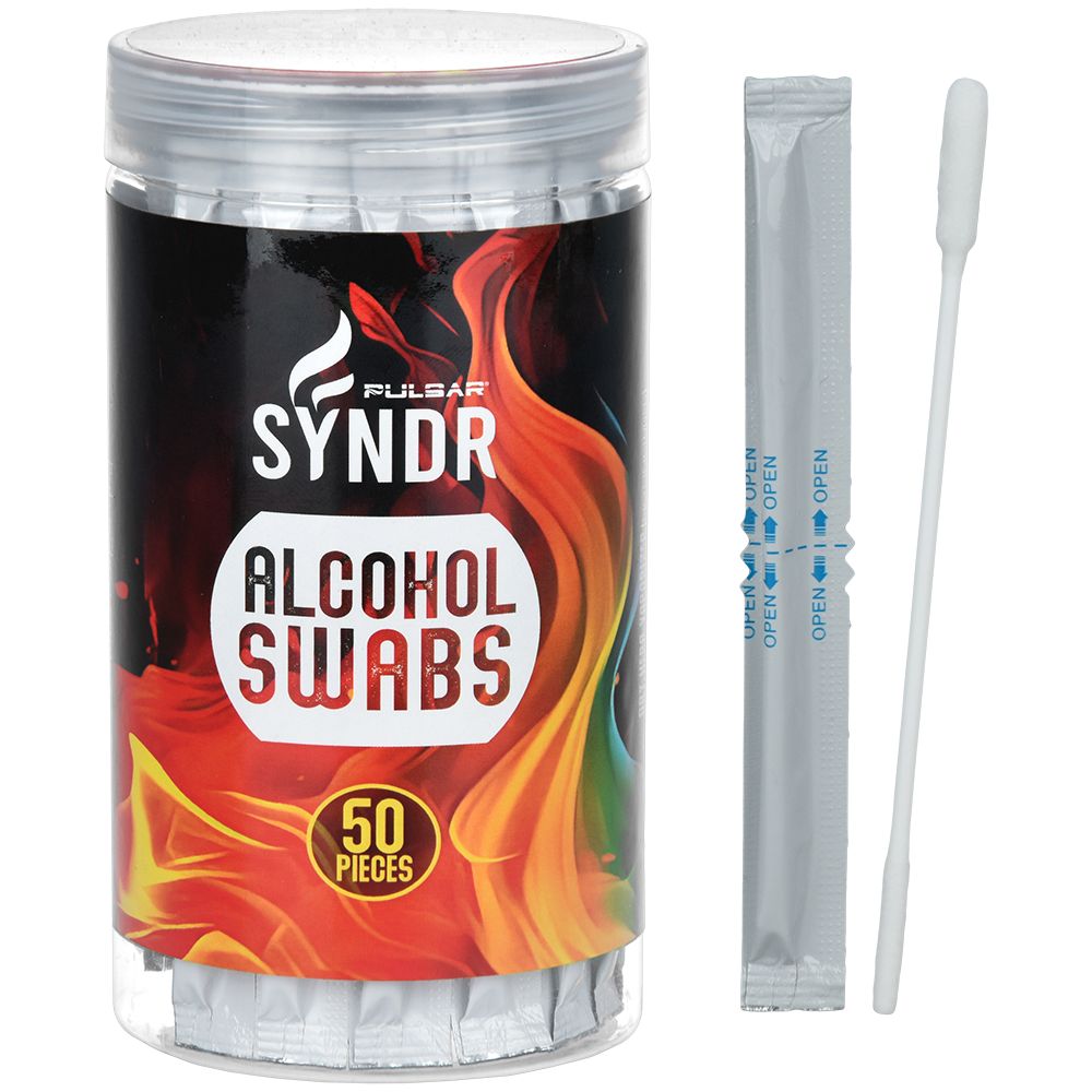 50CT TUB - Pulsar SYNDR Alcohol Cotton Cleaning Swabs