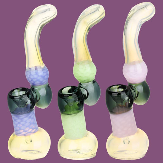 Happenin' Honeycomb Sherlock Bubbler Pipe - 6.5" / Colors Vary