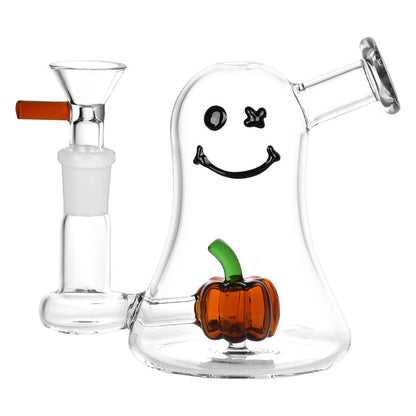 Li'l Ghostly Glass Water Pipe - 4.5 / 14mm F