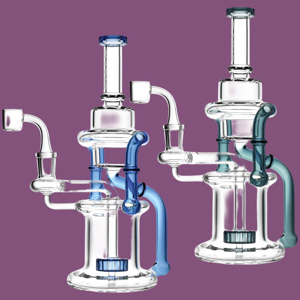 Pulsar Double Chamber Recycler Rig -10"/14mm F/Colors Vary