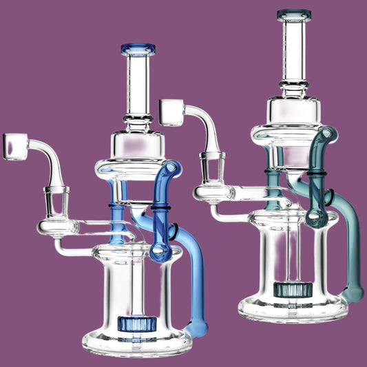 Pulsar Double Chamber Recycler Rig -10"/14mm F/Colors Vary