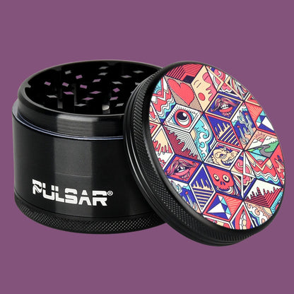 Pulsar Artist Series Metal Grinder - Symbolic Tiles / 4pc / 2.5"