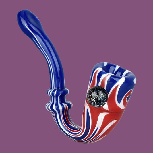 Oh, Beautiful Glass Sherlock Pipe - 4.25"