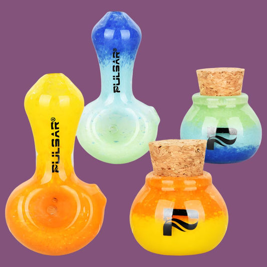 Pulsar Puff & Stash Glass Spoon Pipe & Jar | 2.5"