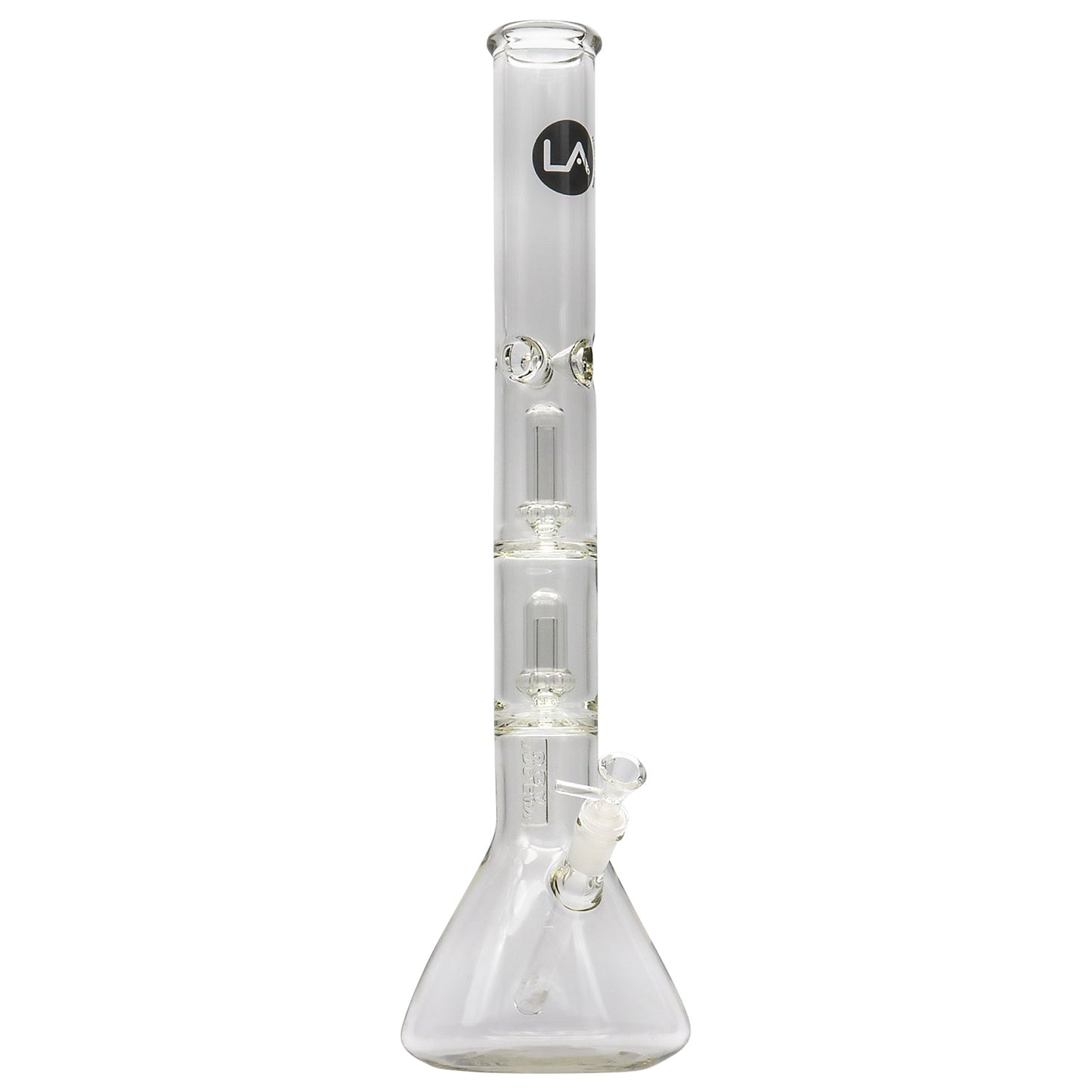 LA Pipes Thick Glass Beaker Showerhead Perc Bong