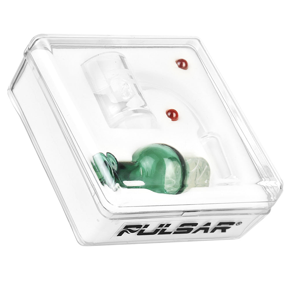 Pulsar Quartz Banger w/ Helix Carb Cap - 14mm M / Colors Vary